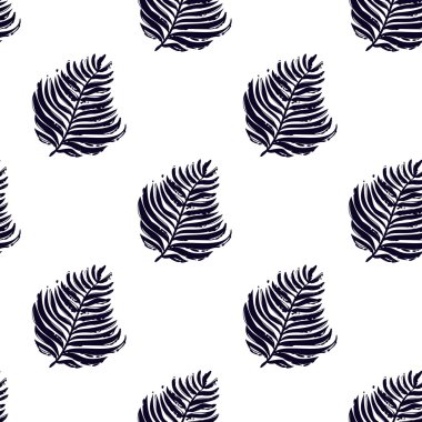 fern yaprak çiçek desenli