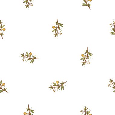 Güzel vintage dal desenle bırakır