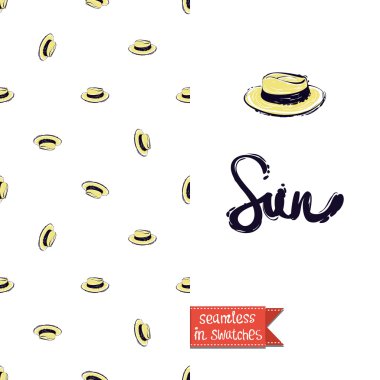 trendy yaz şapka ile tebrik kartı