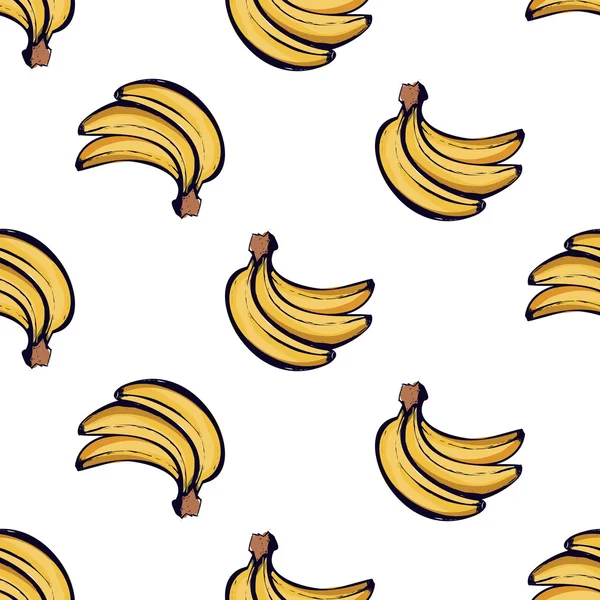 图案与香蕉束 — 图库矢量图片