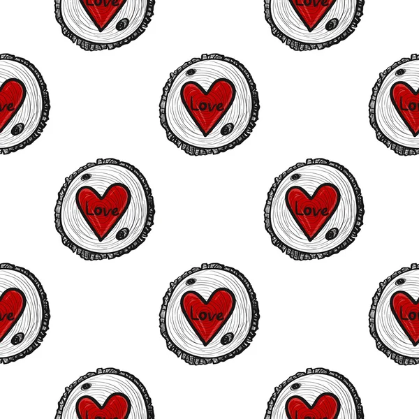 Hjärta kärlek mönster — Stock vektor