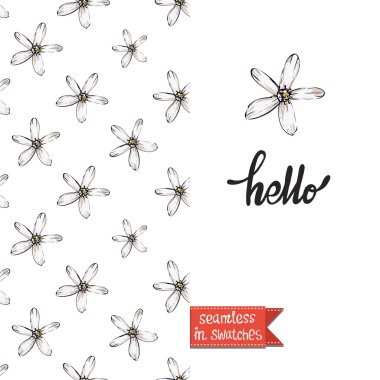 tropikal çiçeklerle tebrik kartı