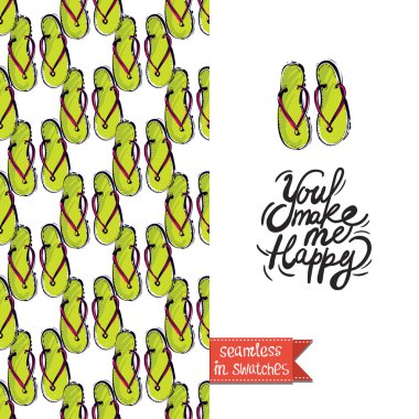 Yaz parmak arası terlik ile tebrik kartı