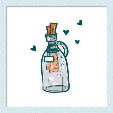 Mesaj ile dekoratif şişe