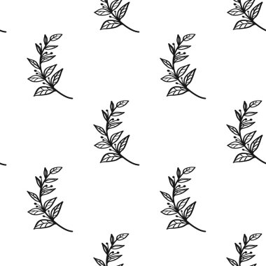 Ağaç dalı ile Vintage dikişsiz desen.