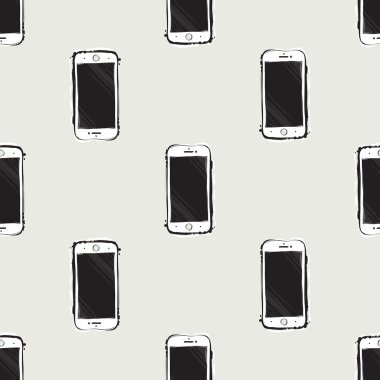 akıllı telefon ile el çizilmiş desen