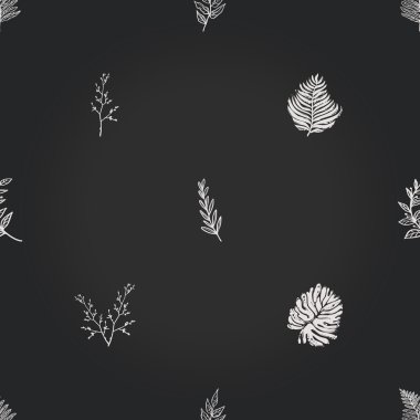  Siyah çiçek rustik desenli