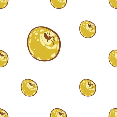 Elle çizilmiş elma desen