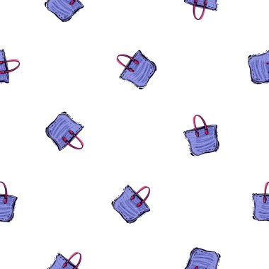 moda renkli plaj çantası ile desen