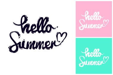 El çizilmiş merhaba yaz yazısı