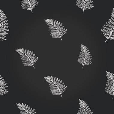 fern yaprak çiçek desenli