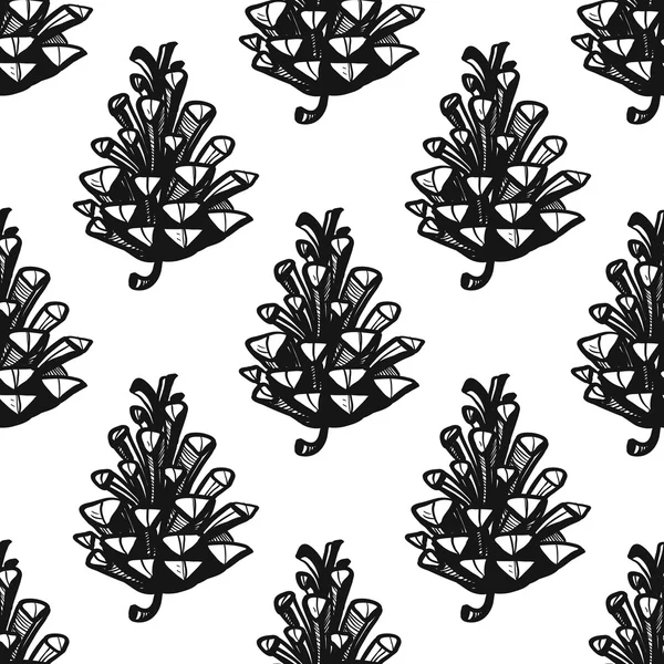 Vintage çam koni desen