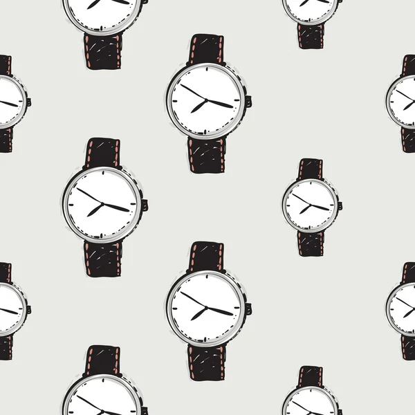 Moderno patrón de reloj de pulsera — Vector de stock