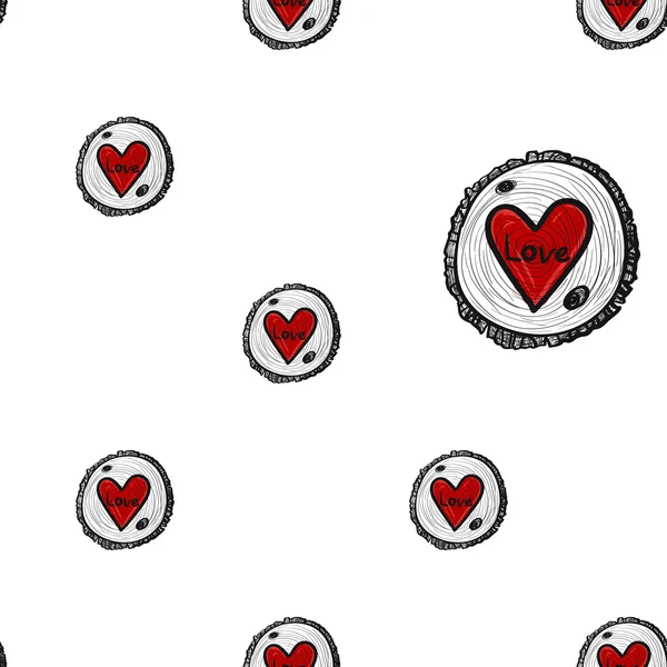 Hjärta kärlek mönster — Stock vektor