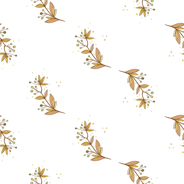 Vintage el çekilmiş armut çiçek deseni