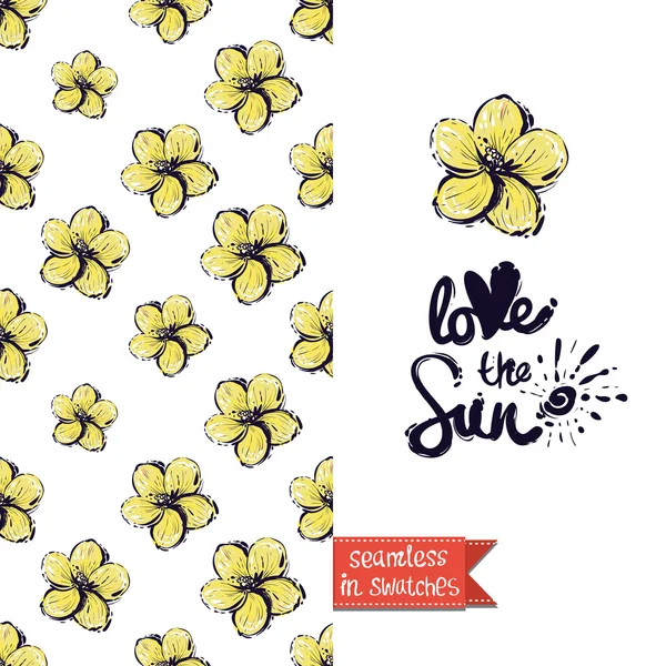 tropikal çiçeklerle tebrik kartı