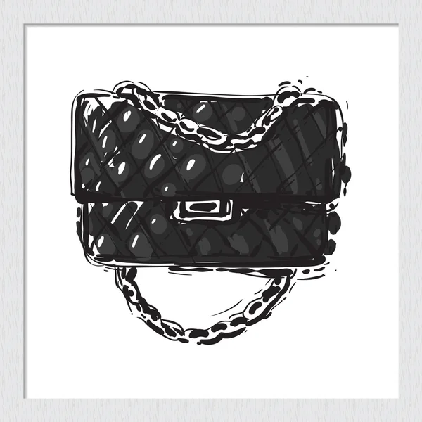 Hand drawn fashionable clutch — Stock Vector