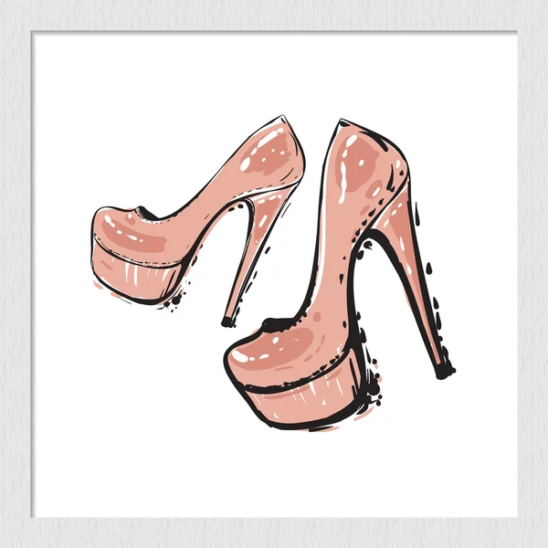 Розовые каблуки — стоковый вектор
