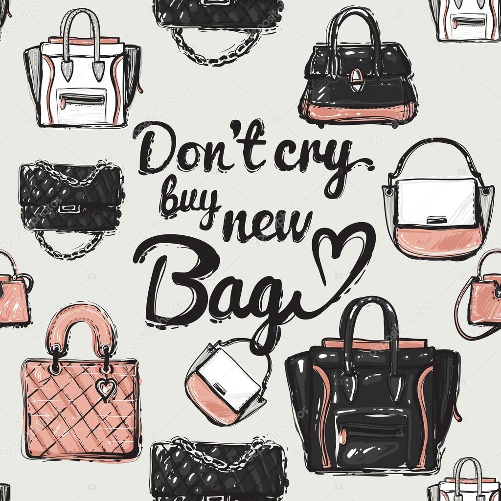 illustration do not cry buy new bag 