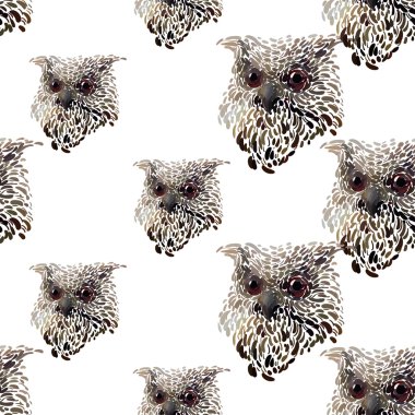 Elle çizilmiş baykuş desen