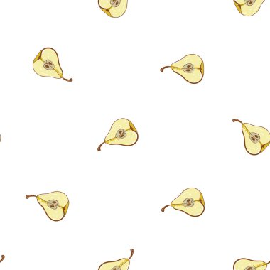 Güzel vintage el armut yarım dikişsiz desen çizilmiş.