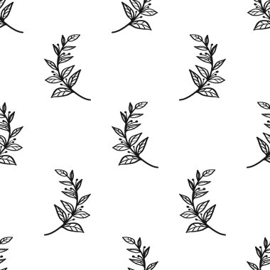 Ağaç dalı ile Vintage dikişsiz desen.