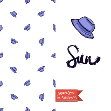 trendy yaz şapka ile tebrik kartı