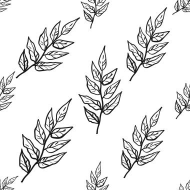 Ağaç dalı ile Vintage dikişsiz desen.