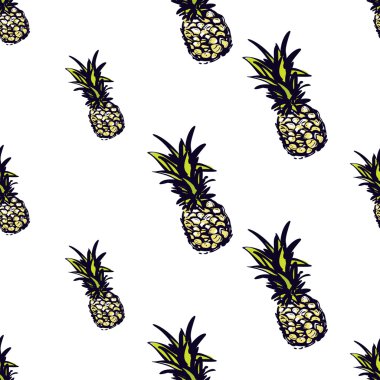 desen renkli güzel ananas ile