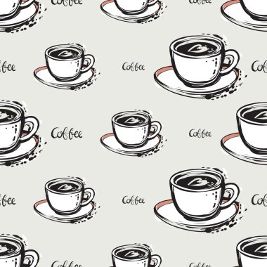 el grafik kahve fincanı çekilmiş