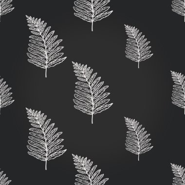 fern yaprak çiçek desenli