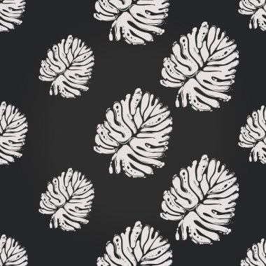 fern yaprak çiçek desenli