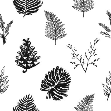 soyut yaprağı deseni