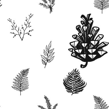 soyut yaprağı deseni