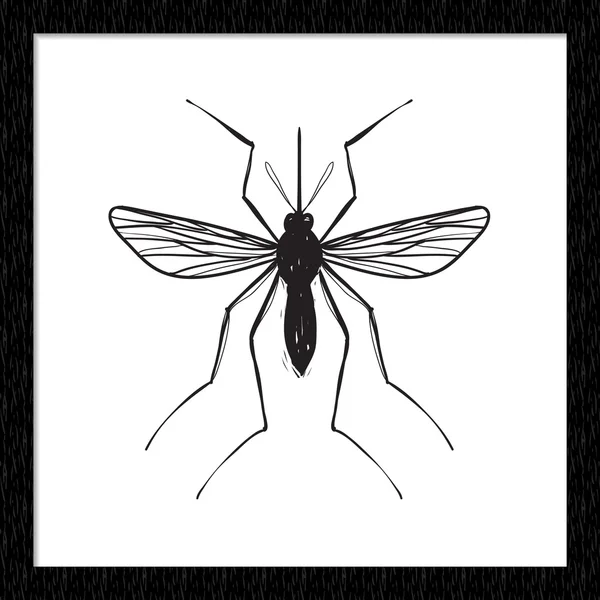 Символічна ікона комарів — стоковий вектор