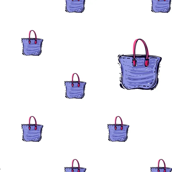 Modèle avec sac de plage coloré mode — Image vectorielle