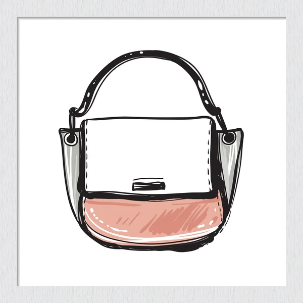 Fashionable ladies bag — Stock Vector