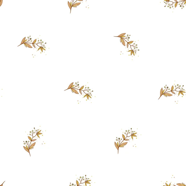 老式手工绘制的梨花草图案 — 图库矢量图片