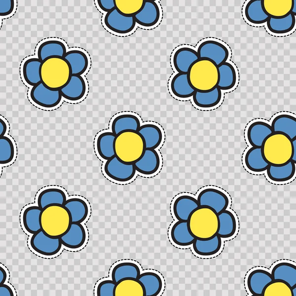 Seamless pattern with forget-me-not flower. — Stock Vector