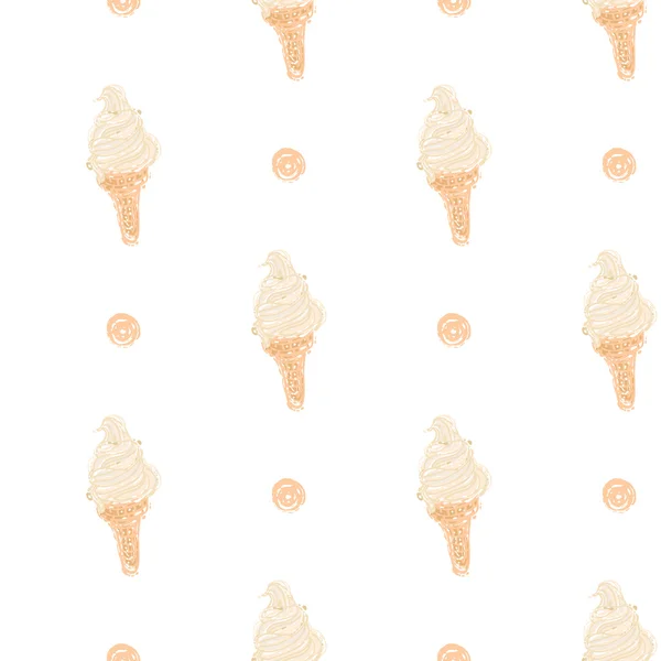 Ice cream pattern — Stock Vector