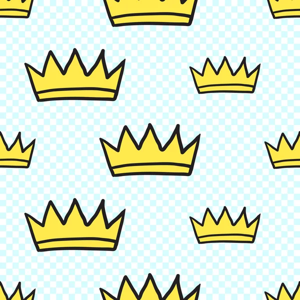 Crown seamless pattern — Stock Vector