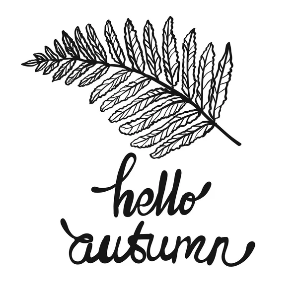 Hola tema otoño — Vector de stock