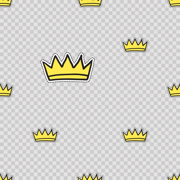王冠のシームレスなパターン — ストックベクタ