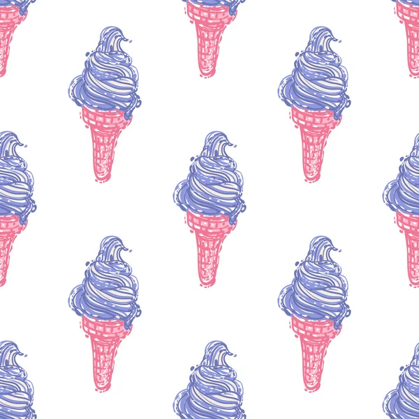Ice cream pattern — Stock Vector