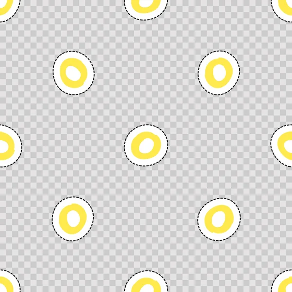 Naadloze patroon met geel polka dot — Stockvector