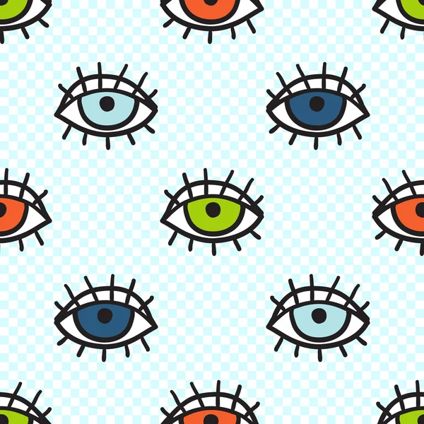 Nahtloses Augenmuster — Stockvektor