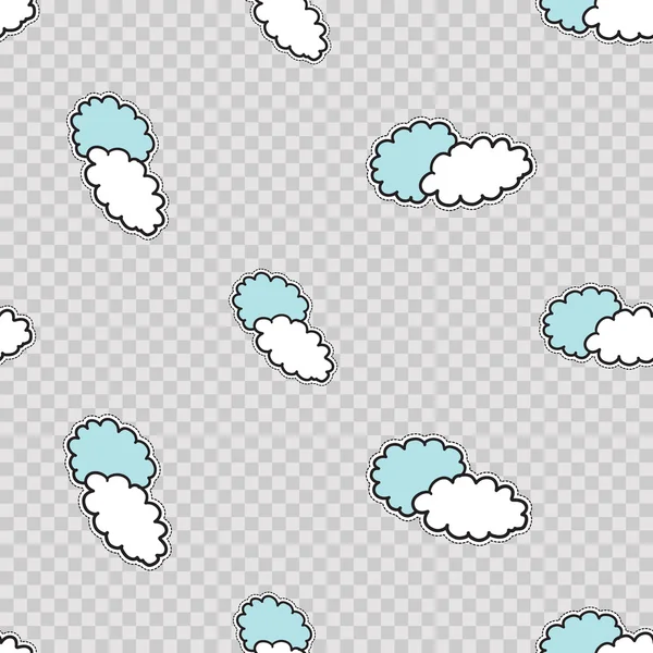 Patrón sin costuras con nubes . — Vector de stock