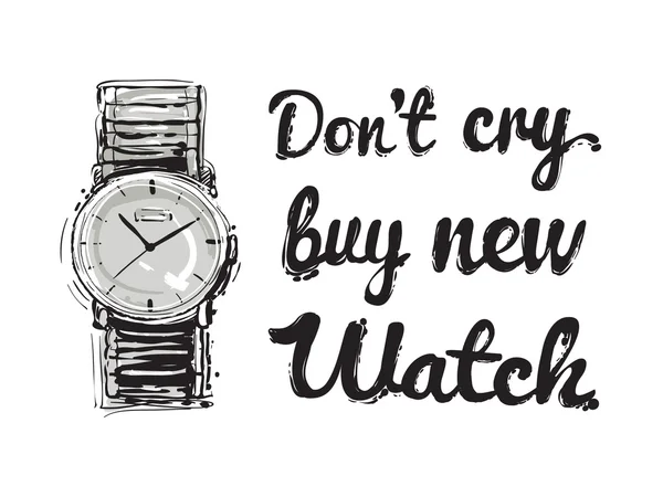 Prodám nové hodinky nápisy. — Stockový vektor