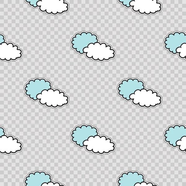 Seamless mönster med moln. — Stock vektor