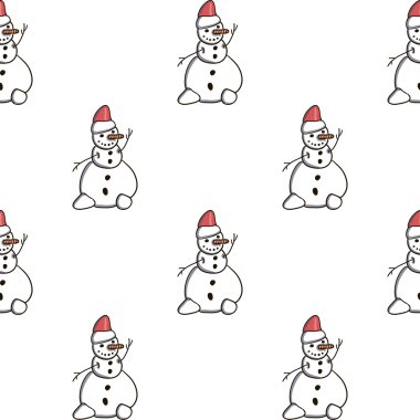 Kardan adamlarla Noel deseni